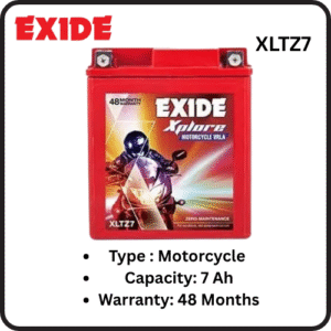 EXIDE MOTORCYCLE BATTERY - XLTZ7
