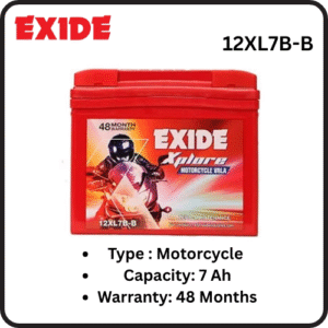 EXIDE MOTORCYCLE BATTERY - 12XL7B-B
