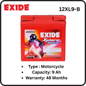 EXIDE MOTORCYCLE BATTERY - 12XL9-B
